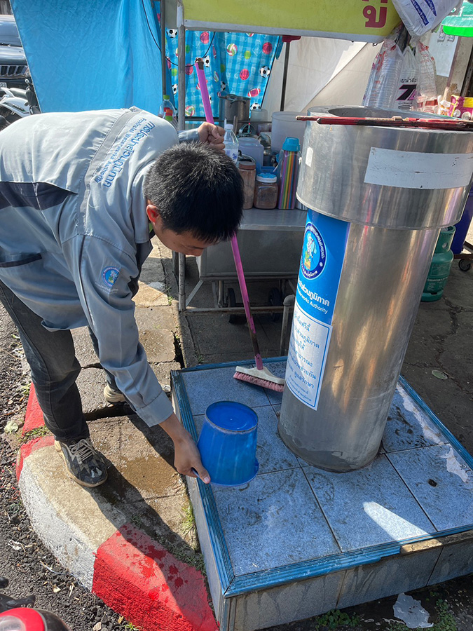 จุดน้ำประปาดื่มได้ ตลาดสดเด่นฤดี