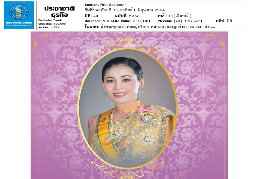 ข้าพระพุทธเจ้า คณะผู้บริหาร พนักงาน และลูกจ้างการประปาส่วนภูมิภาค