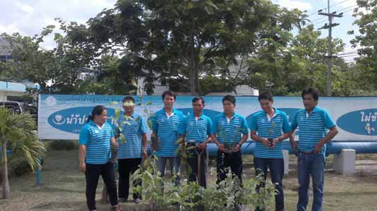 กปภ.สาขาจอมทอง  ร่วมจัดกิจกรรม ๕ส.  และปลูกต้นไม้ประจำปี ๒๕๕๕