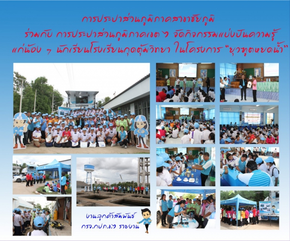 การประปาส่วนภูมิภาค สาขาชัยภูมิ ร่วมกับ การประปาส่วนภูมิภาค เขต ๖ จัดกิจกรรมแบ่งปันความรู้ระบบประปาแก่น้องๆ นักเรียน โรงเรียนกุดตุ้มวิทยา ในโครงการยุวฑูตหยดน้ำ