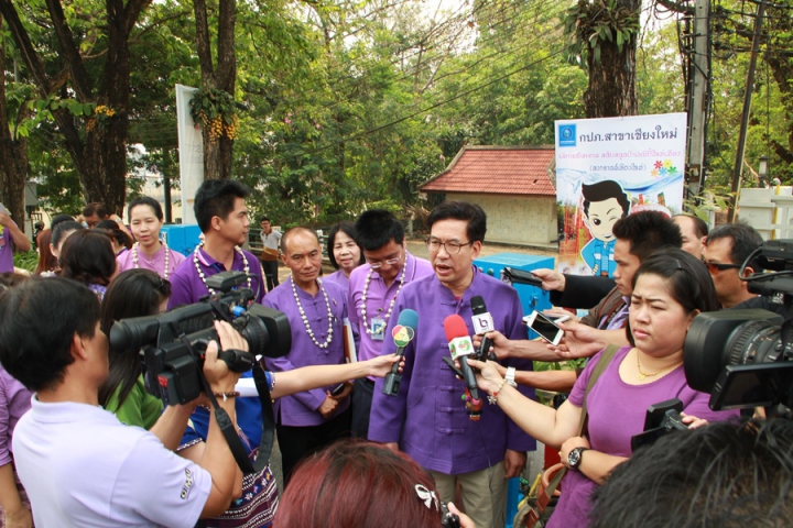 กปภ.สาขาเชียงใหม่ (พ) ติดตั้งเครื่องประปาหยอดเหรียญของ กปภ. สนับสนุนสงกรานต์เชียงใหม่
