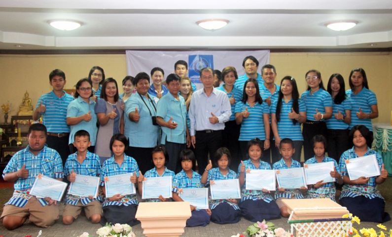 กปภ.เขต 10 ร่วมกับ กปภ.สาขานครสวรรค์ มอบรางวัลประกวดคำขวัญในโครงการโรงเรียนประหยัดน้ำแก่นักเรียนโรงเรียนวัดทับกฤชเหนือ จ.นครสวรรค์