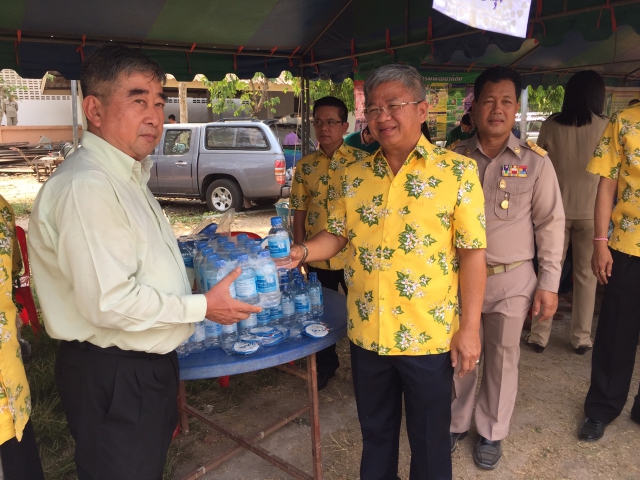 กปภ.สาขาปราจีนบุรีร่วมออกหน่วยบำบัดทุกข์ บำรุงสุข สร้างรอยยิ้มให้ประชาชน จังหวัดปราจีนบุรี ณ วัดสามัคคีสุขาราม ประจำเดือน มีนาคม 2559