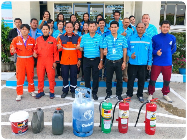 กปภ.สาขาอ้อมน้อย ฝึกซ้อมแผนฉุกเฉินอัคคีภัย ประจำปี 2562