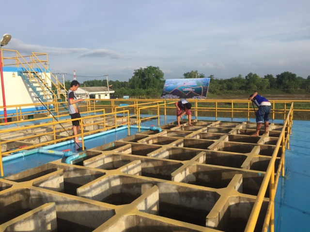 ดำเนินการล้างถังตะกอน ประจำเดือนมิถุนายน ตามแผนจัดการน้ำสะอาด (WSP) ณ สถานีผลิตน้ำบ้านด่าน