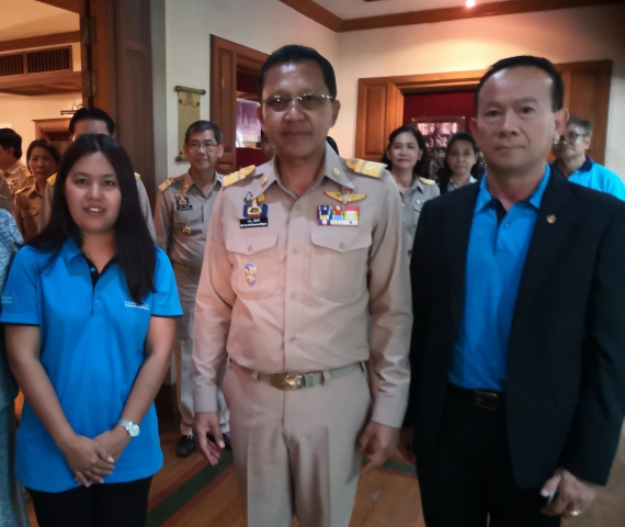 นายขวัญชัย กิจกอบชัย ผจก.กปภ.(พ) สาขาพระนครศรีอยุธยา เข้าแสดงความยินดีกับ ผู้ว่าราชการจังหวัดพระนครศรีอยุธยา เนื่องในโอกาสเข้ารับตำแหน่งใหม่