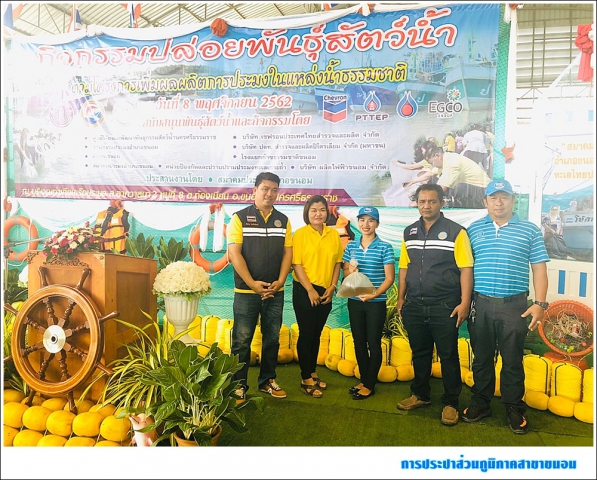 กปภ.สาขาขนอม เข้าร่วมกิจกรรมปล่อยพันธุ์สัตว์น้ำประจำปี 2562 ณ บริเวณท่าเทียบเรือ ส.ลาภวาสนา 2 ม.8 ต.ท้องเนียน อ.เมือง จ.นครศรีธรรมราช