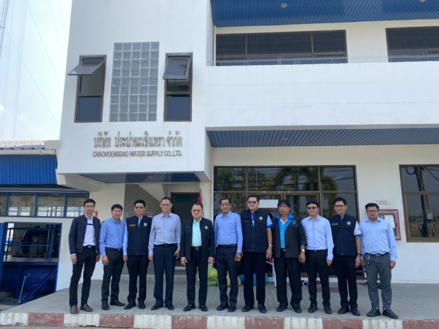 ดร.ทวีศักดิ์ ธนเดโชพล รองอธิบดีกรมชลประทาน ลงพื้นที่ติดตามการบริหารจัดการน้ำช่วงฤดูแล้ง เพื่อสนับสนุนการผลิตน้ำประปา ณ โรงกรองน้ำสวนสน