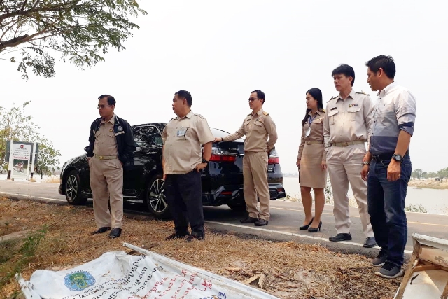 ผอ.กปภ.ข.6 ลงพื้นที่ กปภ.สาขามหาสารคาม ดูพื้นที่ก่อสร้างโรงสูบน้ำฯ