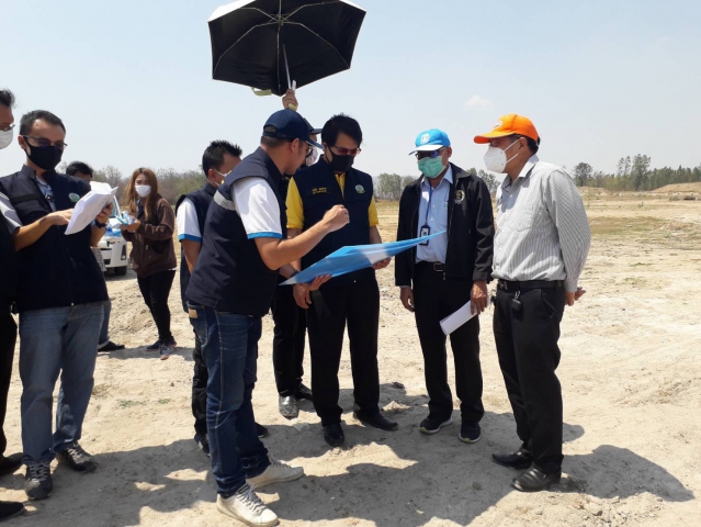 การประปาส่วนภูมิภาคสาขาเลาขวัญร่วมกับสำนักกรมชลประทานที่13 บูรณาการร่วมกันเพื่อแก้ปัญหาภัยแล้ง ซึ่งในปีนี้ฝนทิ้งช่วงนาน ณ.อ่างเก็บน้ำห้วยเทียน ต.ทุ่งกระบ่ำ อ.เลาขวัญ จ.กาญจนบุรี
