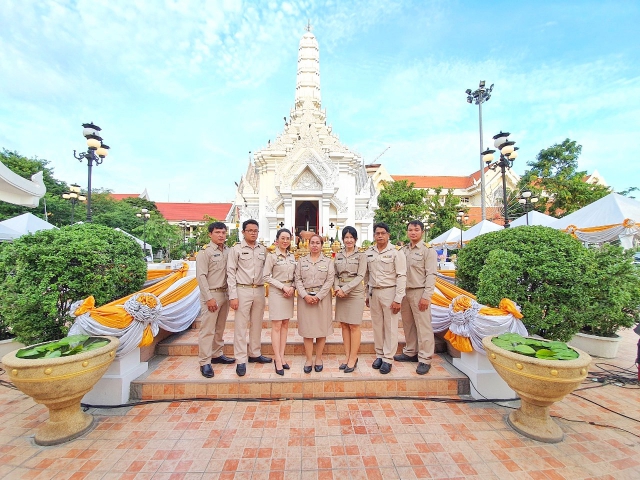 กปภ.สาขาปทุมธานีร่วมพิธีกราบสักการะพระปทุมธรรมราชครบรอบ 121 ปีและพีธีบวงสรวงสักการะเสาหลักเมืองจังหวัดปทุมธานี ประจำปี 2563