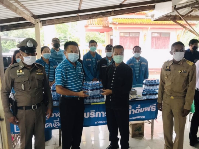 กปภ.สาขาชุมพวง เข้าร่วมโครงการ "สร้างเสริมความจงรักภักดีต่อสถาบัน บำบัดทุกข์ บำรุงสุข สร้างรอยยิ้มให้ประชาชน" ณ วัดเจริญราษฎร์บำรุง