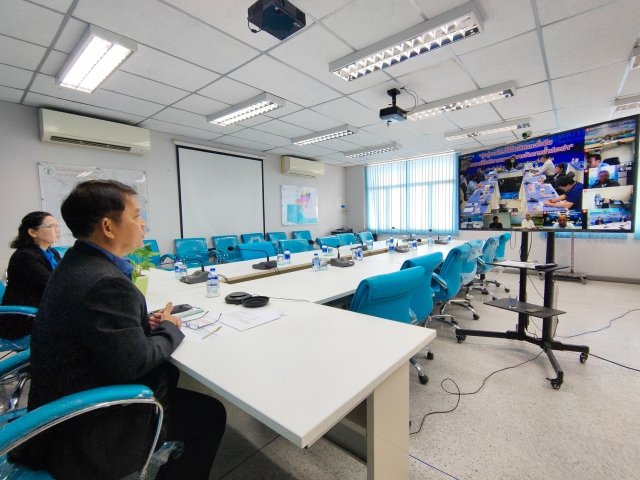 กปภ.สาขาสมุทรสาคร ร่วมประชุมติดตามผลการดำเนินงาน ผ่านระบบ VDO Conference Yealink ร่วมกับ กปภ.ข.3