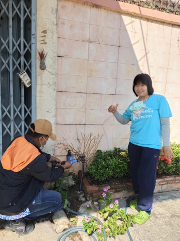 กปภ.สาขากำแพงเพชร ตรวจสอบน้ำหยดบริเวณมาตรวัดน้ำ