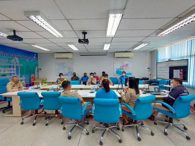 กปภ.สาขาสมุทรสาคร ประชุมซักช้อมแนวทางปฎิบัติการซ่อมท่อ