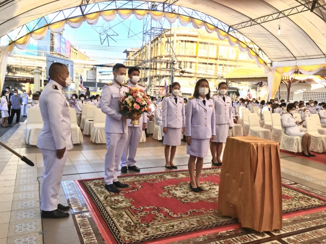 กปภ.เขต ๑ ร่วมพิธีวางพานพุ่มถวายราชสักการะพระบรมราชานุสาวรีย์ สมเด็จพระเจ้าตากสินมหาราช เนื่องในวันคล้ายวันปราบดาภิเษก