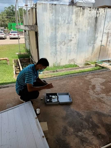 การประปาส่วนภูมิภาคสาขาคลองท่อม เข้าตรวจสอบคุณภาพน้ำ ณ โรงพยาบาลคลองท่อม ตำบลคลองท่อมใต้ อำเภอคลองท่อม จังหวัดกระบี่