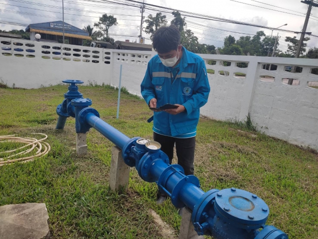 กปภ.สาขาคลองท่อมลงพื้นที่สุ่มอ่านมาตรออนไลน์ ผ่านระบบแผนที่และการสุ่มอ่านมาตร การประปาส่วนภูมิภาค