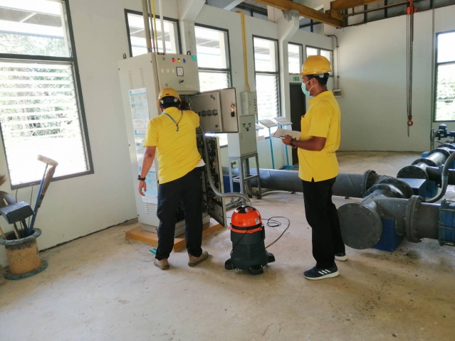 กปภ.สาขากาญจนดิษฐ์ ดำเนินการบำรุงรักษาเชิงป้องกัน Preventive Maintenance (PM) ตามแผน ประจำเดือน มิถุนายน 2565 ตรวจเช็ค/ซ่อมบำรุงตู้คอนโทรล และบันทึกระบบฐานข้อมูลเครื่องจักร/อุปกรณ์ระบบผลิต