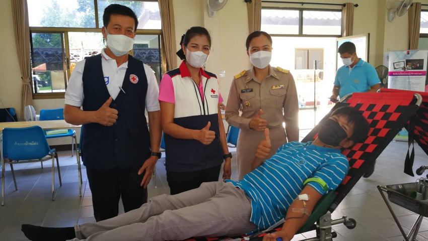 กปภ.สาขาบ้านโฮ่ง ร่วมกิจกรรมการรับบริจาคโลหิตกับเหล่ากาชาดจังหวัดลำพูน ณ หอประชุมที่ว่าการอำเภอบ้านโฮ่ง (หลังใหม่) จังหวัดลำพูน