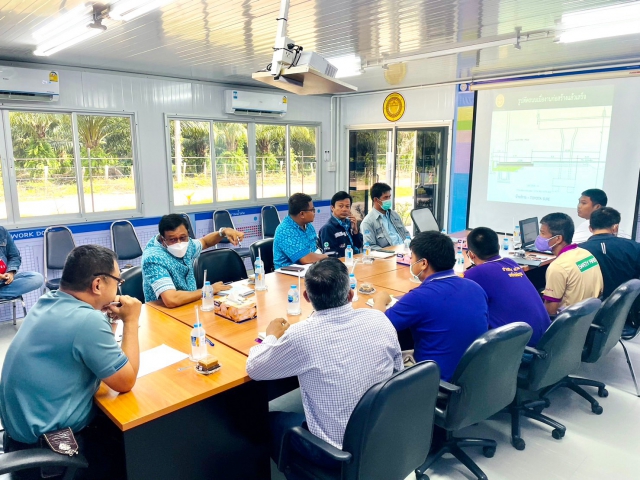 การประปาส่วนภูมิภาคเขต 4 พร้อมการประปาส่วนภูมิภาคสาขากระบี่ ร่วมประชุมติดตามการวางแผนงาน ย้ายสาธารณูปโภค งานโครงการก่อสร้างทางหลวงหมายเลข 4 สายสามแยกโค้งปลาลัง-เหนือคลอง ตอน 2 (ตรงข้ามสนามบินนานาชาติกระบี่)