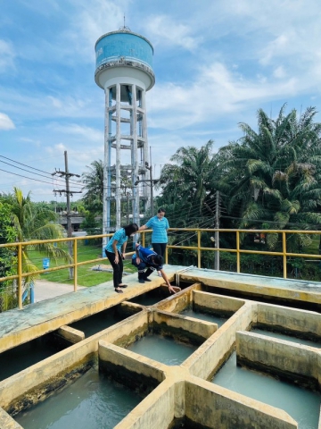 การประปาส่วนภูมิภาคสาขาคลองท่อม ลงพื้นที่ตรวจสอบคุณภาพน้ำประปา ดำเนินโครงการจัดการน้ำสะอาด (Water Safety Plan : WSP)