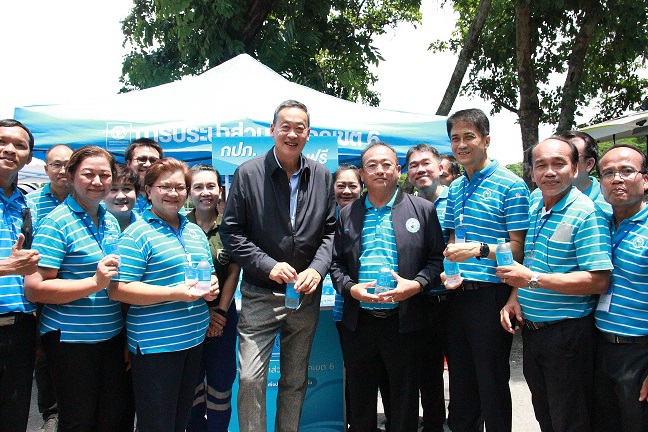 กปภ.ข.6 ร่วมให้การต้อนรับนายกรัฐมนตรีและคณะ พร้อมบริการน้ำดื่มบรรจุขวด กปภ.