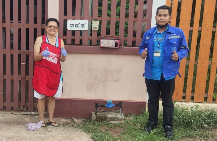 กปภ.สาขากำแพงเพชร ส่งมิสเตอร์ประปาตรวจสอบน้ำรั่ว ลูกค้ายิ้มบริการเร็วทันใจ