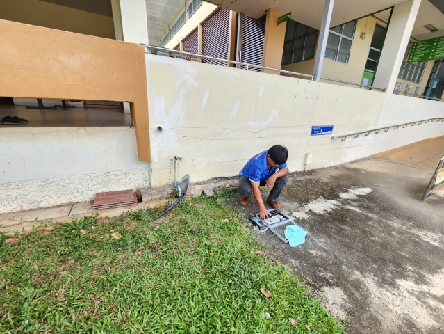 กปภ.สาขาบ้านตาขุน ดำเนินการตรวจสอบคุณภาพน้ำในระบบจ่าย แม่ข่ายบ้านตาขุน