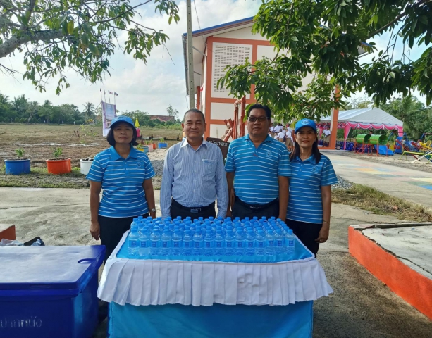 การประปาส่วนภูมิภาคสาขาปากพนัง สนับสนุนน้ำดื่มบรรจุขวด ตราสัญลักษณ์ กปภ. ให้กับหน่วยงานภายนอก