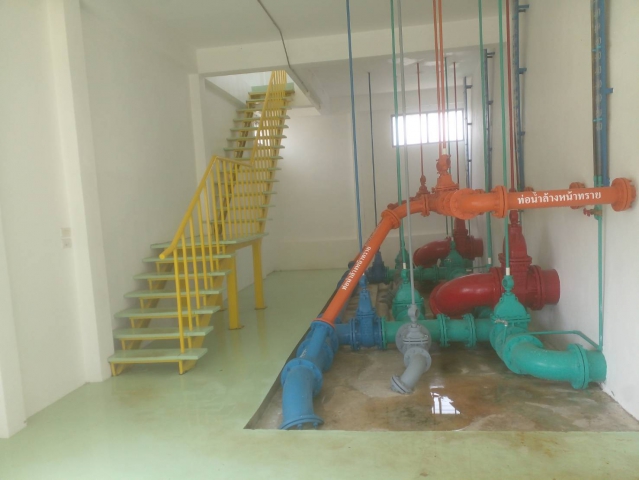 กปภ.สาขาเลาขวัญ ล้างทำความสะอาดโรงกรอง ตามแผนปฎิบัติการ WSP ประจำเดือน กุมภาพันธ์ 2568  ที่หน่วยบริการหนองฝ้าย