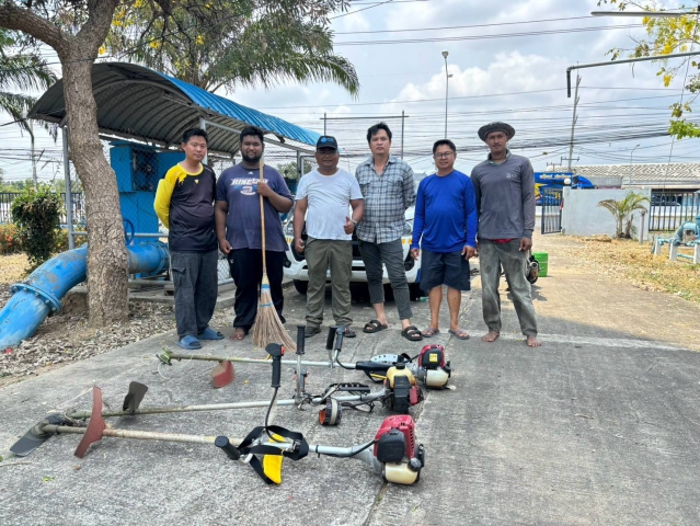 กปภ.สาขาปากท่อ ดำเนินการปรับภูมิทัศน์ และทำความสะอาดสถานีจ่ายน้ำและสถานีผลิตน้ำ ในเขตพื้นที่ความรับผิดชอบ
