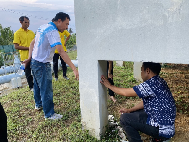 กปภ.เขต 3 ลงพื้นที่เร่งสำรวจความเสียหายระบบผลิต ระบบส่งจ่ายน้ำประปา และพื้นที่โดยรอบ กปภ.สาขากุยบุรีจากเหตุแผ่นดินไหวในเมียนมา
