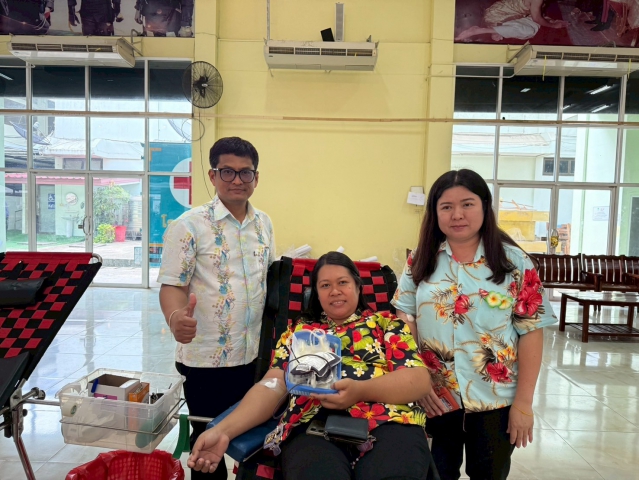 กปภ.สาขาพนมสารคามร่วมกับอำเภอพนมสารคาม ร่วมบริจาคโลหิต