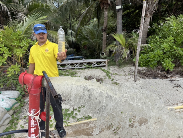กปภ.สาขาเกาะพะงัน ลงพื้นที่ MM03 ระบายตะกอน บริเวณบ้านหาดริ้น ม.5 ต.บ้านใต้ อ.เกาะพะงัน จ.สุราษฎร์ธานี