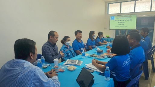 การประปาส่วนภูมิภาคสาขาระโนด   จัดกิจกรรมประชุมสนธนายามเช้า  ครั้งที่ 7/2568