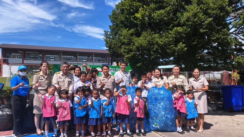 กปภ.สาขาฉะเชิงเทรา ร่วมโครงการธนาคารขยะรีไซเคิล โรงเรียนวัดบางพระเนตรโรจน์อุปถัมภ์ ตำบลบางพระอำเภอเมืองฉะเชิงเทรา จังหวัดฉะเชิงเทรา