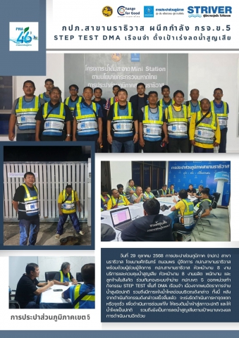 กปภ.สาขานราธิวาส ผนึกกำลัง กรจ.ข.5 Step test DMA เรือนจำ ตั้งเป้าเร่งลดน้ำสูญเสีย