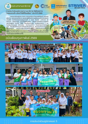 การประปาส่วนภูมิภาคสาขานราธิวาส จัดโครงการ "หลอมรวมใจ มอบน้ำใสให้โรงเรียน" ประจำปี 2569