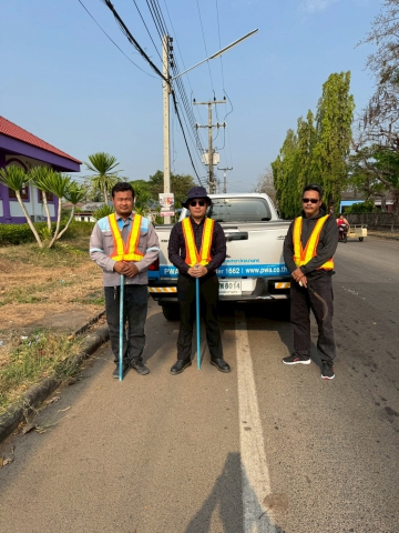 กปภ.สาขาวัฒนานคร ออกสำรวจหาน้ำสูญเสียในระบบเชิงรุก (ALC)