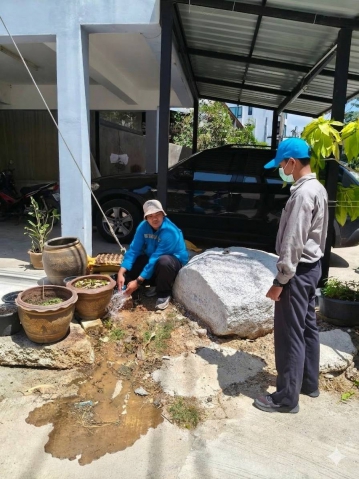 กปภ.สาขาภูเก็ต นำทีมลงพื้นที่ตรวจวัดแรงดันน้ำ บริเวณตำบลเชิงทะเล อำเภอถลาง จังหวัดภูเก็ต