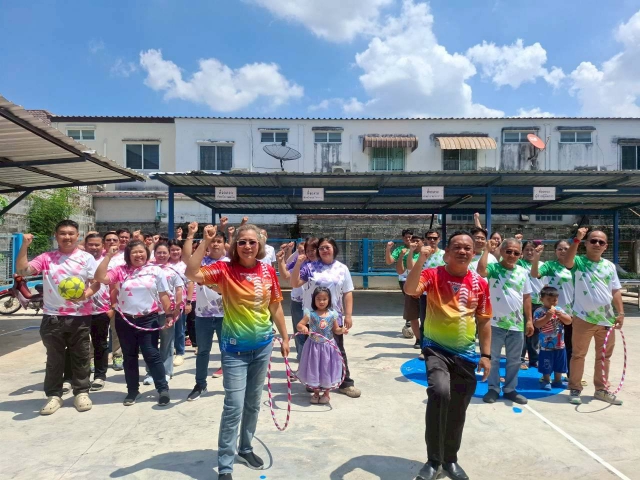 กปภ.สาขาพนัสนิคม จัดกิจกรรม Sport day กีฬาสี "สนามนี้มีแต่ รอยยิ้ม"