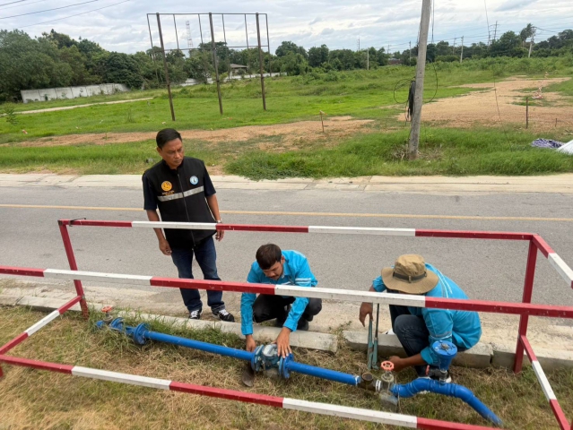 กปภ.สาขาท่ามะกาตรวจสอบมาตรวัดน้ำขนาดใหญ่ตั้งแต่ขนาด 1 1/2" นิ้วขึ้นไป