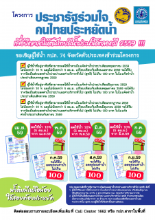 ไฟล์แนบ เริ่มแล้ว ! ลูกค้า กปภ.ลดการใช้น้ำ รับส่วนลดค่าน้ำประปา