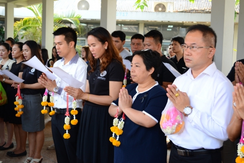 ไฟล์แนบ กปภ.ข. ๗ ทำพิธีบวงสรวงพระแม่ธรณี พระภูมิเจ้าที่ และเจริญพระพุทธมนต์ ถวายภัตตาหารเพล เนื่องในวันคล้ายวันสถาปนา กปภ. ครบรอบ ๓๘ ปี