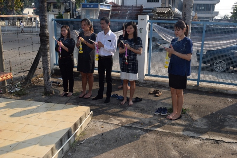 ไฟล์แนบ กปภ.สาขากำแพงเพชร บวงสรวงบูชาสักการะพระแม่ธรณี ศาลพระภูมิเจ้าที่  เนื่องในวันสถาปนา กปภ. ครบรอบ 38 ปี 