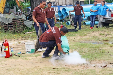 ไฟล์แนบ กปภ.สาขาอุบลราชธานี จัดกิจกรรมฝึกซ้อมแผนอัคคีภัยประจำสำนักงาน