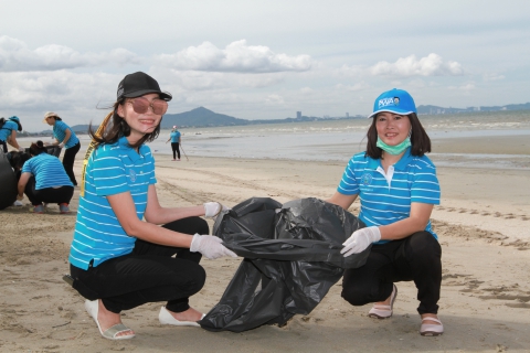 ไฟล์แนบ กปภ.เขต ๑ จัดกิจกรรม CSR เก็บขยะชายหาดบางแสน