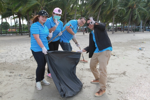 ไฟล์แนบ กปภ.เขต ๑ จัดกิจกรรม CSR เก็บขยะชายหาดบางแสน