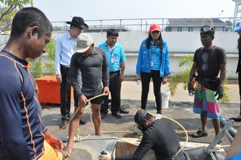 ไฟล์แนบ รองผู้ว่าการ (ปฏิบัติการ ๒) ลงพื้นที่โรงผลิตน้ำบ้านโกทา จ.ขอนแก่น ตรวจสอบความคืบน้ำการกำจัดตะกอนในถังน้ำดิบฯ